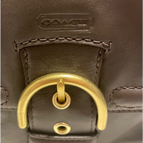 Coach Chocolate Brown Leather Satchel Handbag RN#F25151 - Picture 12 of 15